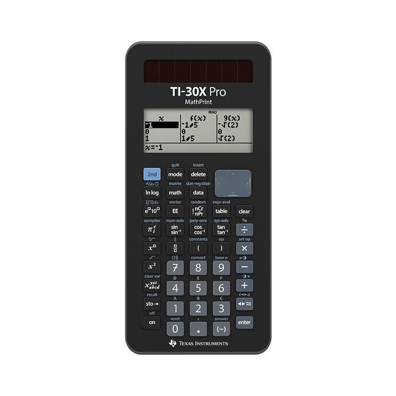 Produktbild för Texas Instruments TI-30X Pro MathPrint miniräknare Ficka Vetenskapsfunktion Svart