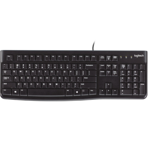 Logitech Logitech K120 Corded Keyboard tangentbord USB QWERTY Engelsk Svart
