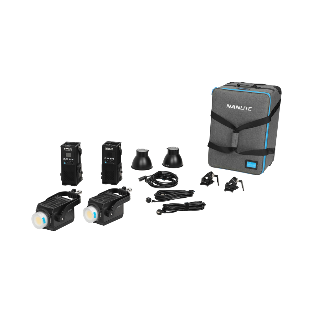Produktbild för NANLITE Forza 500 II 2 Kit LED Spot Light with Trolley Case