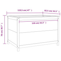 Produktbild för Odlingslåda på ben 119,5x82,5x78 cm svart massiv furu