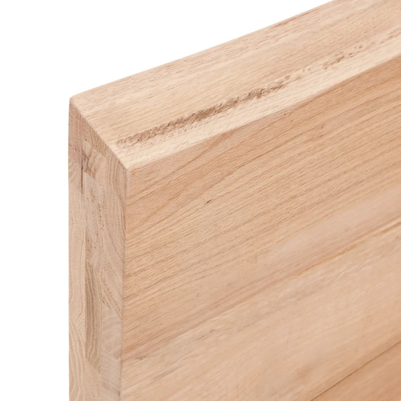 Produktbild för Bänkskiva badrum ljusbrun 180x40x(2-6) cm behandlat massivt trä