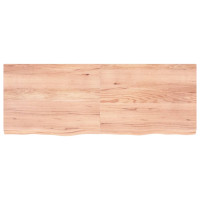 Produktbild för Bänkskiva badrum ljusbrun 160x60x(2-6) cm behandlat massivt trä