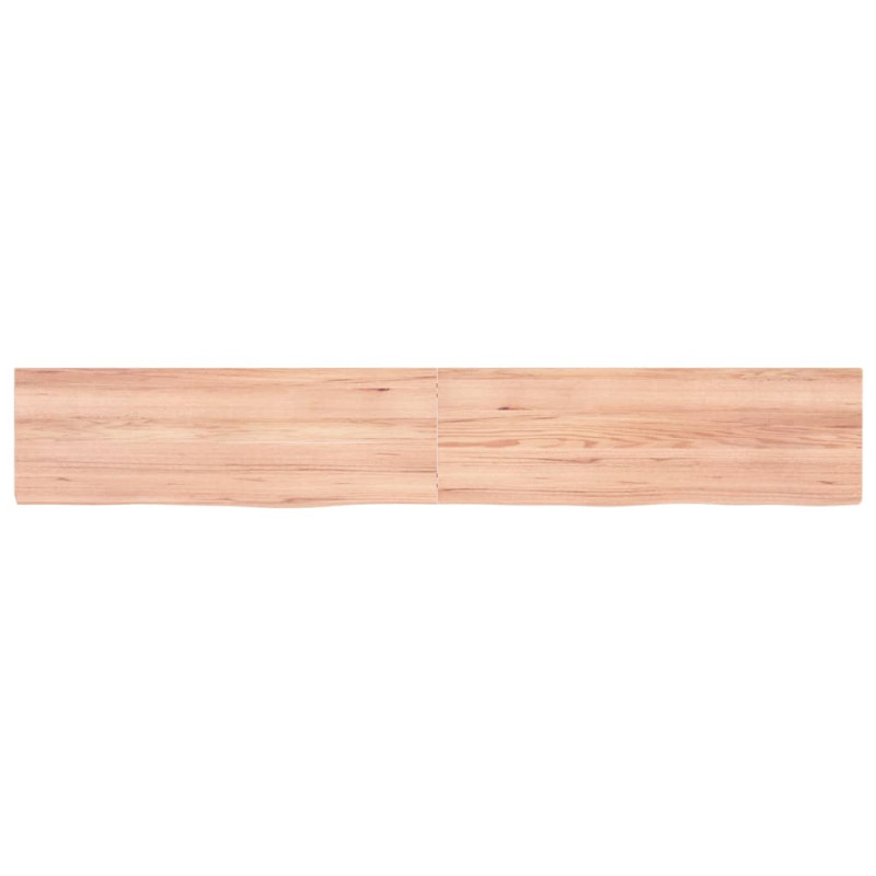 Produktbild för Bänkskiva badrum ljusbrun 180x30x(2-6) cm behandlat massivt trä