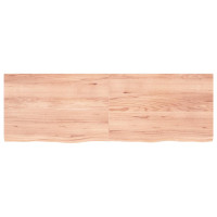 Miniatyr av produktbild för Bänkskiva badrum ljusbrun 180x60x(2-4) cm behandlat massivt trä