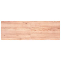 Miniatyr av produktbild för Bänkskiva badrum ljusbrun 180x60x(2-6) cm behandlat massivt trä
