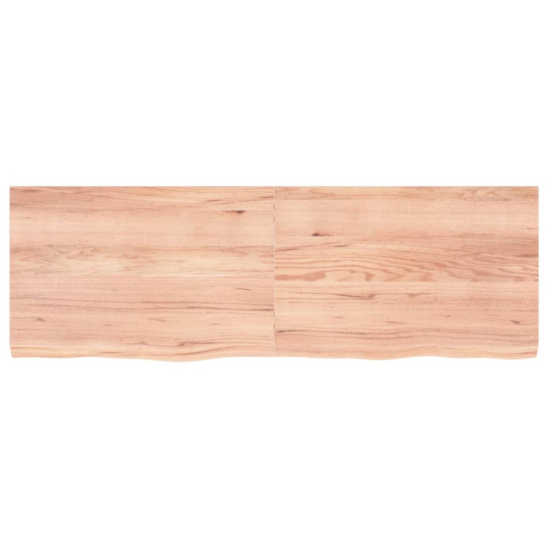 Produktbild för Bänkskiva badrum ljusbrun 180x60x(2-6) cm behandlat massivt trä