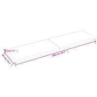 Produktbild för Bänkskiva badrum ljusbrun 200x50x(2-6) cm behandlat massivt trä