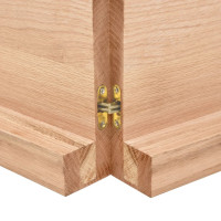 Produktbild för Bänkskiva badrum ljusbrun 180x50x(2-6) cm behandlat massivt trä