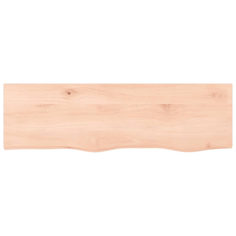 Produktbild för Bänkskiva för badrum 100x30x(2-4) cm obehandlat massivt trä