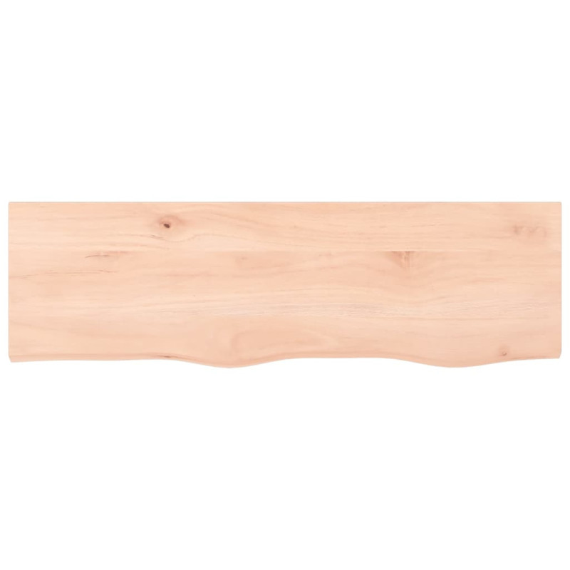 Produktbild för Bänkskiva för badrum 100x30x(2-6) cm obehandlat massivt trä