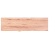 Produktbild för Bänkskiva badrum ljusbrun 100x30x2 cm behandlat massivt trä