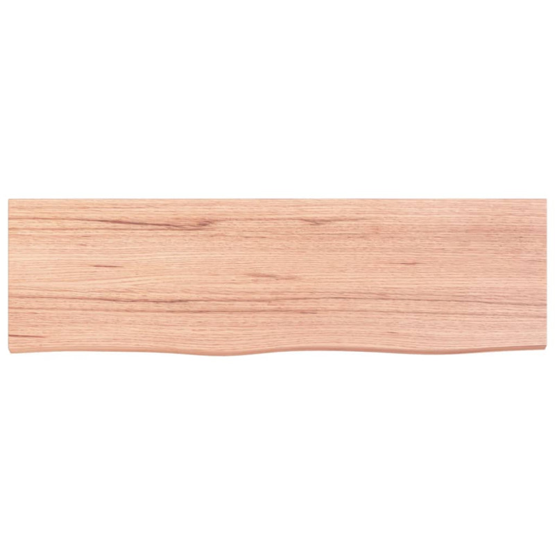 Produktbild för Bänkskiva badrum ljusbrun 100x30x(2-6) cm behandlat massivt trä