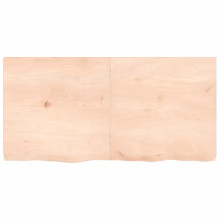 Miniatyr av produktbild för Bänkskiva för badrum 120x60x(2-6) cm obehandlat massivt trä