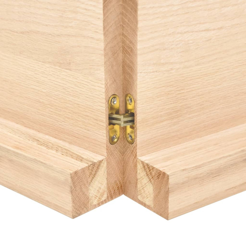 Produktbild för Bänkskiva för badrum 120x60x(2-6) cm obehandlat massivt trä