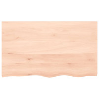 Produktbild för Bänkskiva för badrum 100x60x(2-4) cm obehandlat massivt trä