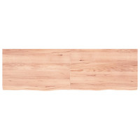 Produktbild för Bänkskiva badrum ljusbrun 160x50x(2-4) cm behandlat massivt trä