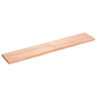 Produktbild för Bänkskiva badrum ljusbrun 160x30x(2-4) cm behandlat massivt trä