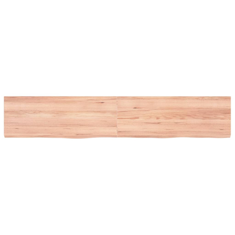 Produktbild för Bänkskiva badrum ljusbrun 160x30x(2-6) cm behandlat massivt trä