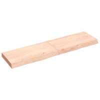 Produktbild för Bänkskiva för badrum 120x30x(2-6) cm obehandlat massivt trä