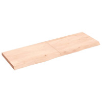 Produktbild för Bänkskiva för badrum 120x40x(2-4) cm obehandlat massivt trä