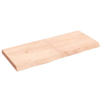 Produktbild för Bänkskiva för badrum 120x50x(2-6) cm obehandlat massivt trä