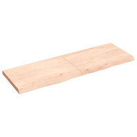 Produktbild för Bordsskiva 120x40x(2-4) cm obehandlad massiv ek