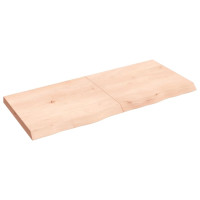 Produktbild för Bordsskiva 140x60x(2-6) cm obehandlad massiv ek