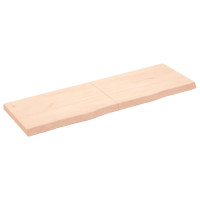 Produktbild för Bordsskiva 160x50x(2-6) cm obehandlad massiv ek