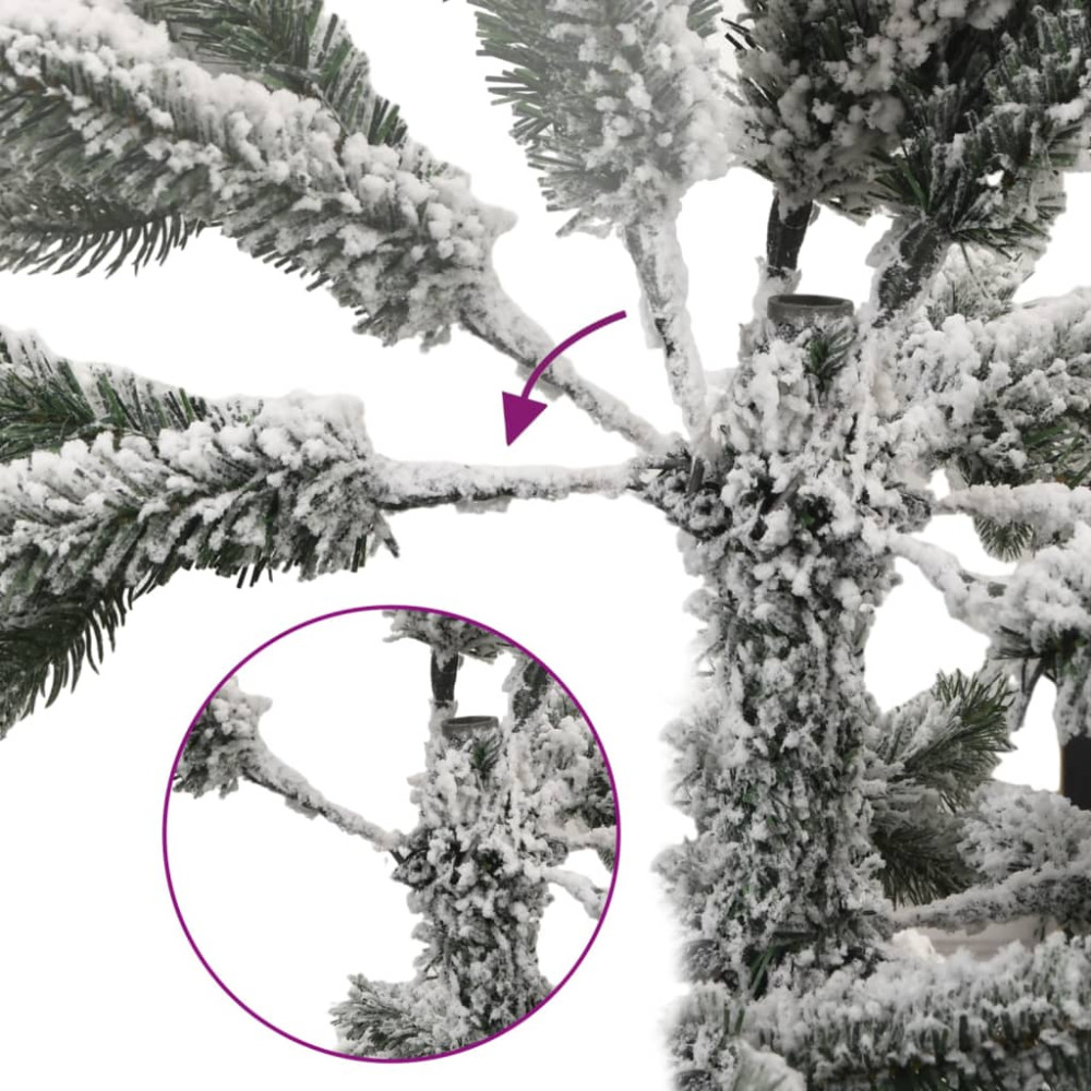 Produktbild för Plastgran med snö gångjärn 210 cm