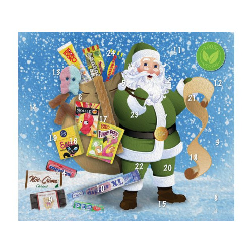 Hulten Godis Julkalender Vegan 1-24 luckor 358g