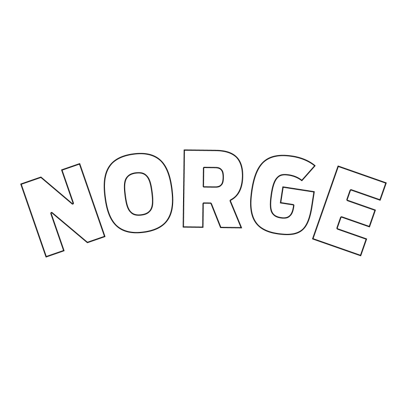 Produktbild för Norge-Text White NO Point-of sale Black