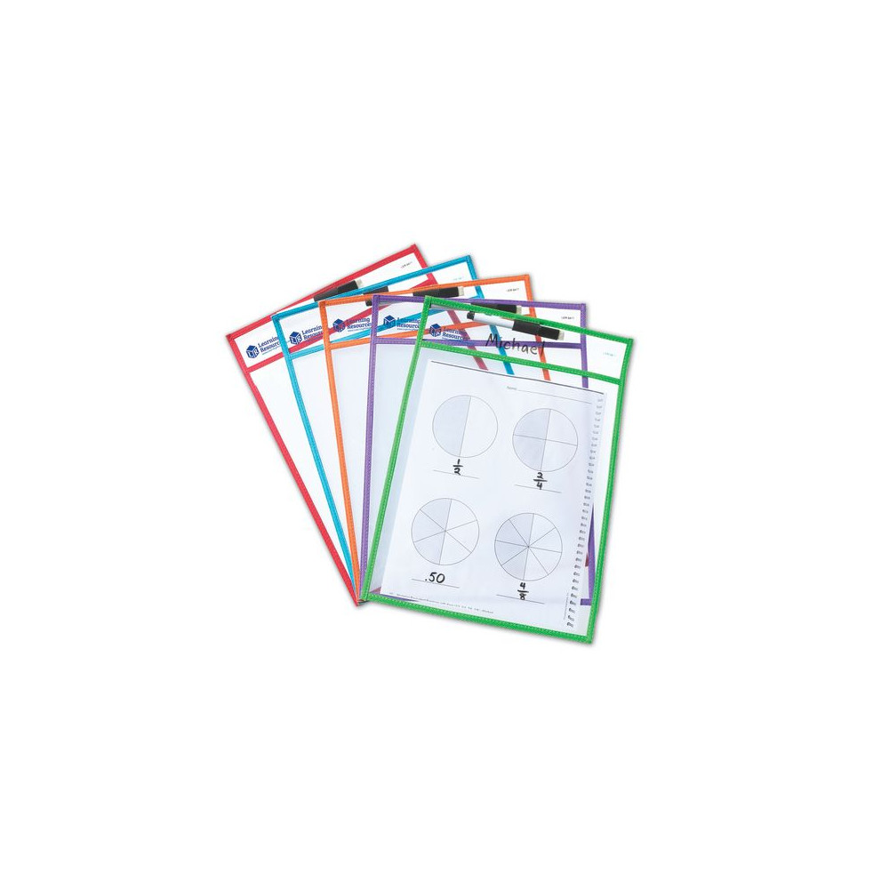 Produktbild för Write & Erase plastficka 5/fp