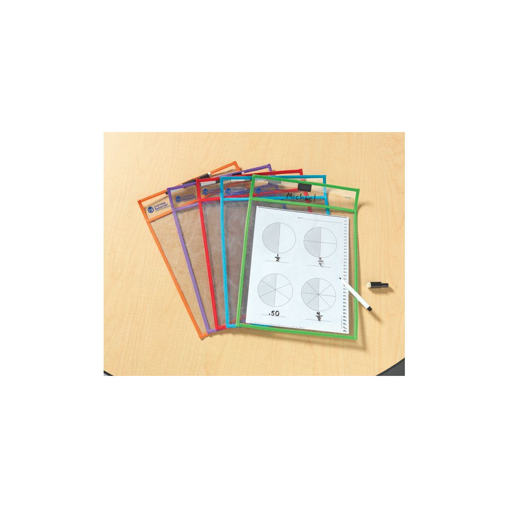 Produktbild för Write & Erase plastficka 5/fp