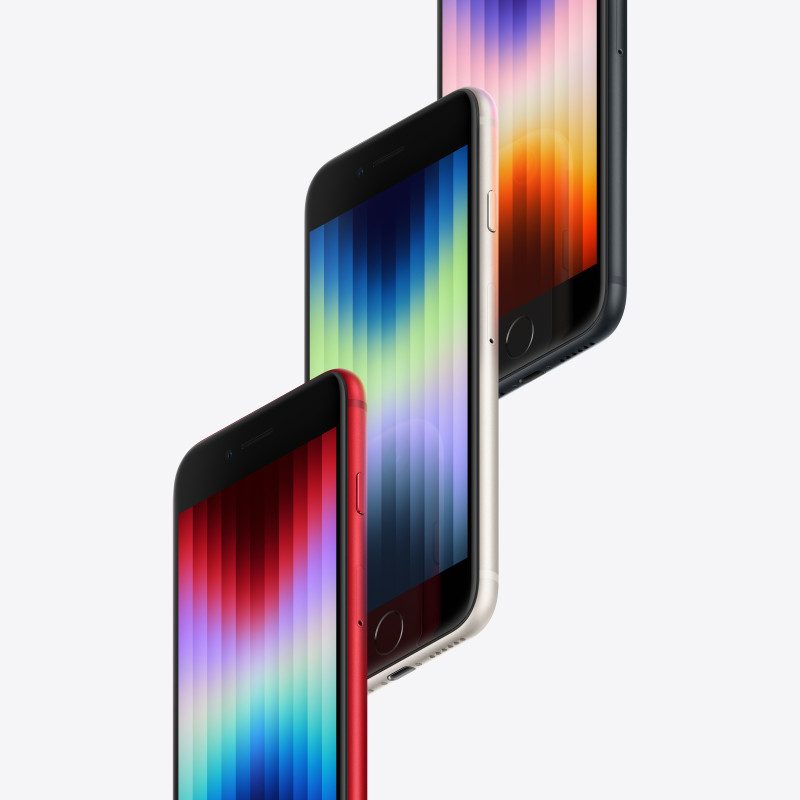 Produktbild för Apple iPhone SE 11,9 cm (4.7") Dubbla SIM-kort iOS 15 5G 64 GB Vit