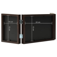 Miniatyr av produktbild för Tredelad fotoram mörkbrun 22x15 cm+2x(10x15 cm)