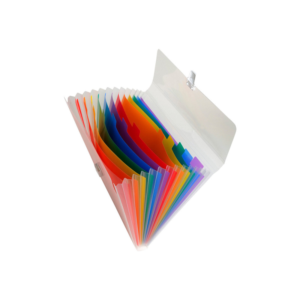 Produktbild för Exacompta Crystal - expanderar fil - för 240 x 320 mm - tabbad - genomskinlig vit