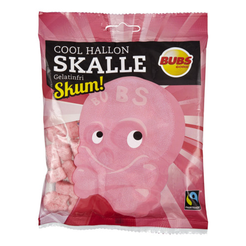 Bubs Skalle Cool Hallon Skum 175G