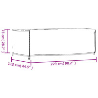 Produktbild för Överdrag till trädgårdsmöbler svart 229x113x73cm vattentät 420D