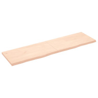 Produktbild för Bordsskiva 180x50x(2-4) cm obehandlad massiv ek