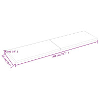 Produktbild för Bordsskiva ljusbrun 200x50x(2-4) cm behandlad massiv ek