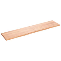 Produktbild för Bordsskiva ljusbrun 180x40x(2-4) cm behandlad massiv ek