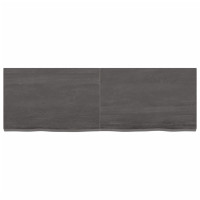 Produktbild för Bordsskiva mörkbrun 120x40x(2-4) cm behandlad massiv ek