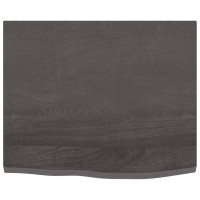 Produktbild för Bordsskiva mörkbrun 60x50x2 cm behandlad massiv ek