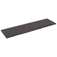 Produktbild för Bordsskiva mörkbrun 180x50x(2-4) cm behandlad massiv ek