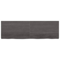 Produktbild för Bordsskiva mörkbrun 160x50x(2-6) cm behandlad massiv ek