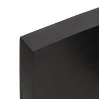 Produktbild för Bordsskiva mörkbrun 200x50x(2-6) cm behandlad massiv ek