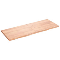 Produktbild för Bordsskiva ljusbrun 160x60x(2-4) cm behandlad massiv ek