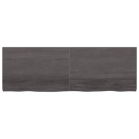 Produktbild för Bordsskiva mörkbrun 180x60x(2-4) cm behandlad massiv ek