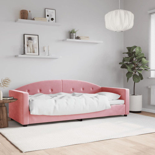 vidaXL Dagbädd rosa 80x200 cm sammet