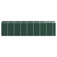 Produktbild för Trädgårdsskjul grön 191x725x198 cm galvaniserat stål